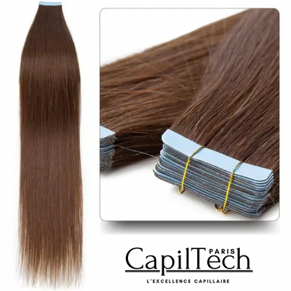 Extensions Adhésives Tape In Cheveux 100% Humains Naturels Double Face – Lot 20 Pièces