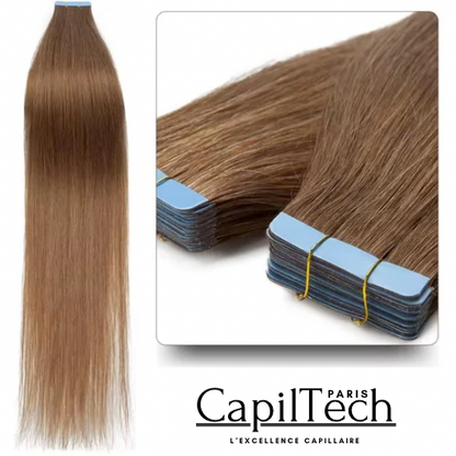 Extensions Adhésives Tape In Cheveux 100% Humains Naturels Double Face – Lot 20 Pièces