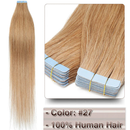 Extensions Adhésives Tape In Cheveux 100% Humains Naturels Double Face – Lot 20 Pièces