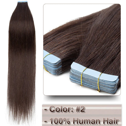 Extensions Adhésives Tape In Cheveux 100% Humains Naturels Double Face – Lot 20 Pièces